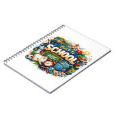 Carnet Illustration colorée de rentrée scolaire (Côté gauche)
