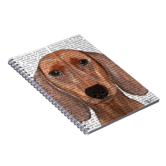 Carnet Illustration Dachshund Plain (Côté Droit)