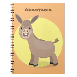 Carnet Illustration d'âne miniature joyeux