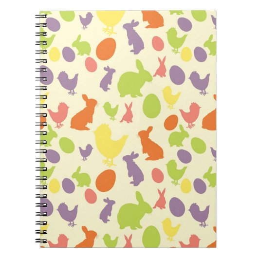 Carnet Illustration d'arrière - plan de Pâques (Devant)