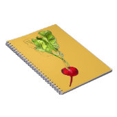 Carnet Illustration d'art à l'aquarelle de légume radis (Côté Droit)