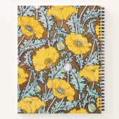 Carnet illustration d'art pavot fleur jaune (Dos)