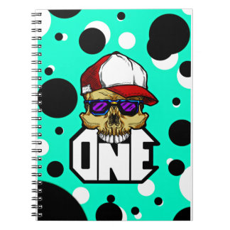 Carnet Illustration d'art pop crâne urbain
