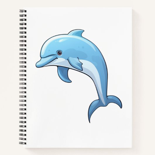 Carnet Illustration dauphin de dessin (Devant)