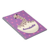 Carnet Illustration d'autruche pour bébé à couver mignon (Côté Droit)