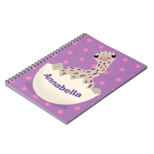 Carnet Illustration d'autruche pour bébé à couver mignon (Côté gauche)