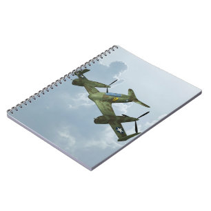 Carnet Illustration d'aviation militaire de vol de warbir