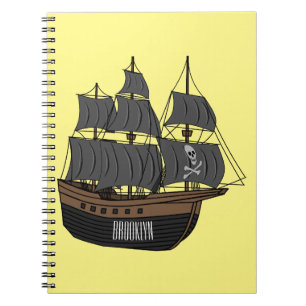 Carnet Illustration de bateau pirate