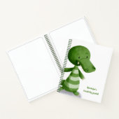 Carnet Illustration de bébé crocodile mignon personnalisé (Intérieur)
