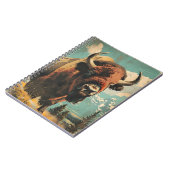 Carnet Illustration de bison vintage (Côté gauche)
