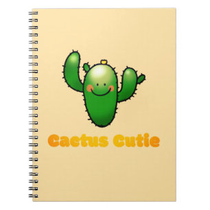 Carnet Illustration de cactus souriant mignon