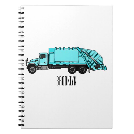Carnet Illustration de camion à ordures (Devant)