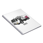 Carnet Illustration de camion à ordures (Côté Droit)