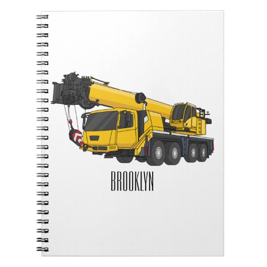 Carnet Illustration de camion de grue (Devant)