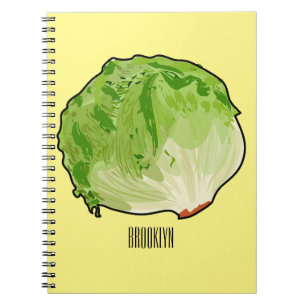 Carnet Illustration de caricature de laitue
