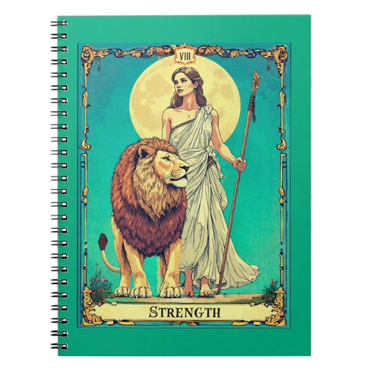 Carnet Illustration de carte de tarot, Force (Devant)