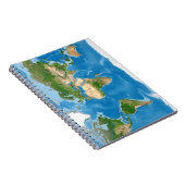 Carnet Illustration de carte topographique du monde (Côté Droit)