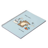 Carnet Illustration de chasseur de notifications drôle de (Côté gauche)