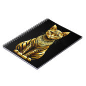 Carnet Illustration de chat doré orné (Côté gauche)