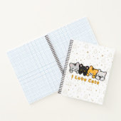 Carnet Illustration de chat mignon J'adore les chats Dess (Intérieur)