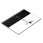 Carnet Illustration de chat noir élégant (Côté gauche)