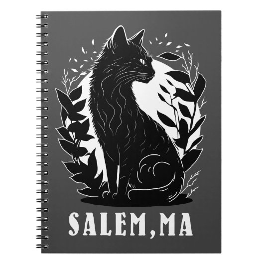 Carnet Illustration de chat noir | Salem (Devant)