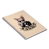 Carnet Illustration de chat Sphynx café patron (Côté Droit)