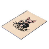 Carnet Illustration de chat Sphynx café patron (Côté gauche)