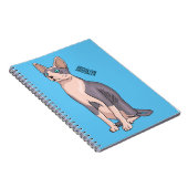 Carnet illustration de chat Sphynx de dessin animé (Côté Droit)