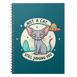 Carnet Illustration de chat Sphynx OVNI sarcastique de st