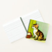 Carnet Illustration de chat tigré vintage (Intérieur)