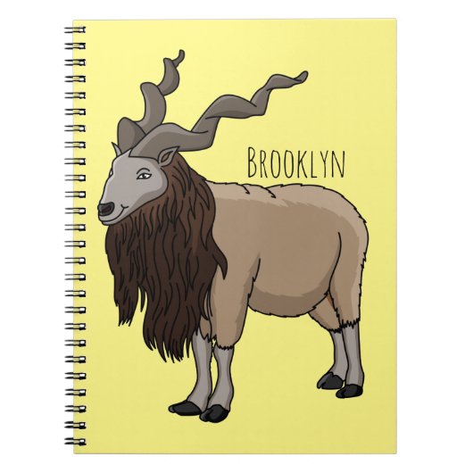 Carnet Illustration de chèvre de Markhor (Devant)