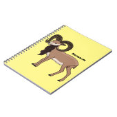 Carnet Illustration de chèvre de Mouflon (Côté gauche)