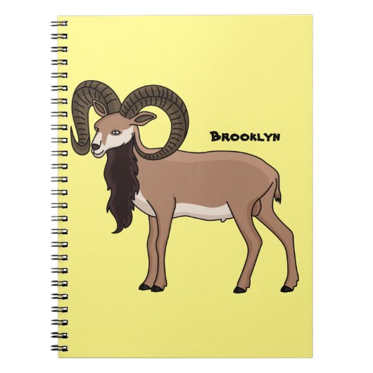 Carnet Illustration de chèvre de Mouflon (Devant)