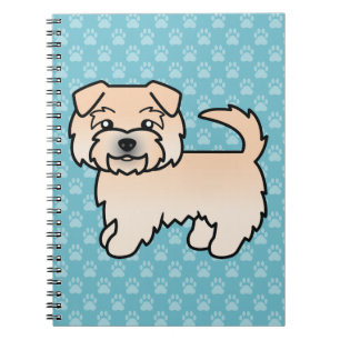 Carnet Illustration de chien Norfolk Terrier Wheaten Bleu