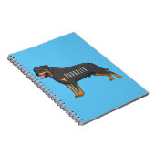 Carnet Illustration de chien Rottweiler (Côté Droit)