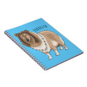Carnet Illustration de chien Rough collie (Côté Droit)