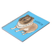 Carnet Illustration de chien Rough collie (Côté gauche)