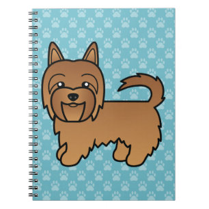 Carnet Illustration de chien Terrier Australien rouge sur