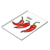 Carnet Illustration de chili (Côté gauche)