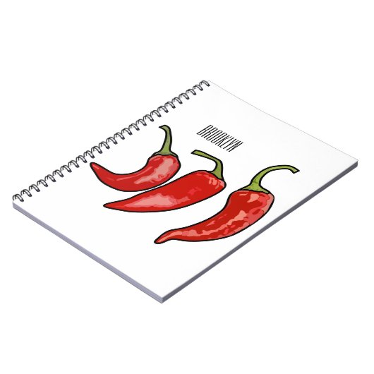 Carnet Illustration de chili (Côté gauche)