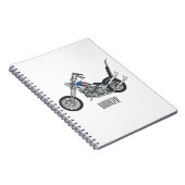 Carnet Illustration de Chopper Motorcycle 1950 (Côté Droit)