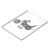 Carnet Illustration de Chopper Motorcycle 1950 (Côté gauche)