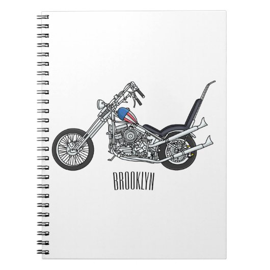 Carnet Illustration de Chopper Motorcycle 1950 (Devant)