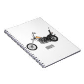 Carnet Illustration de Chopper Motorcycle 1950 (Côté Droit)