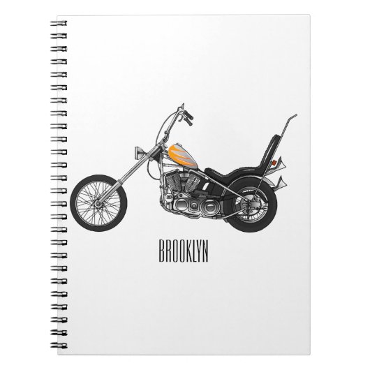 Carnet Illustration de Chopper Motorcycle 1950 (Devant)