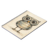 Carnet Illustration de chouette Steampunk fantaisiste (Côté gauche)