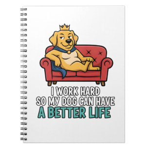 Carnet Illustration de citation amusante de roi chien gât