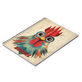 Carnet Illustration de coq géométrique (Côté gauche)