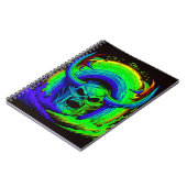 Carnet Illustration de crâne électrique en vortex (Côté gauche)